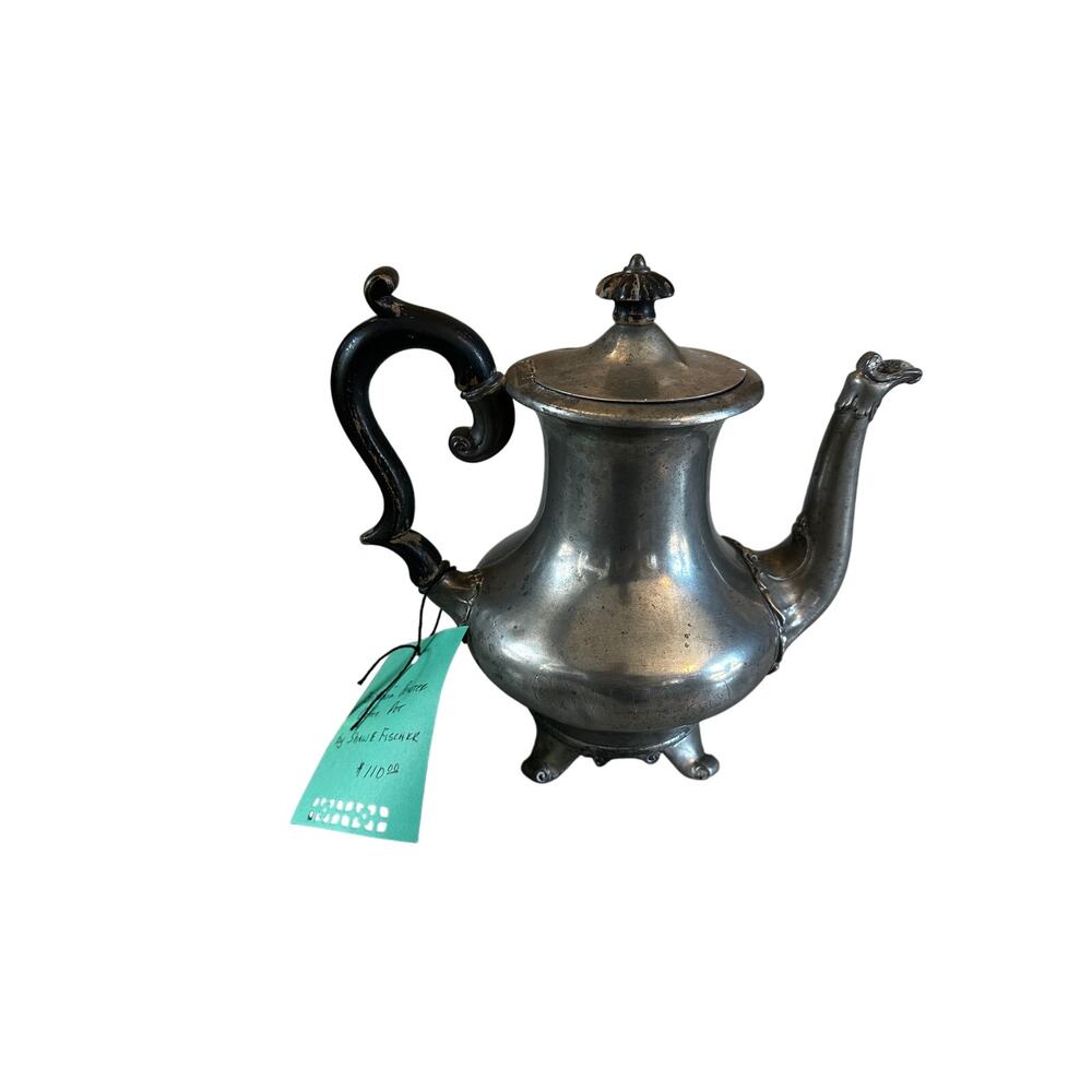 Vintage H9” Brittinia Pewter Coffee Pot by Shawe Fischer